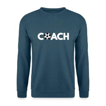 Coach Fussball Trainer Fussballtrainer - Unisex Pullover - Indigoblau - Vorne