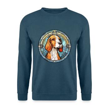 Österreichische Brandlbracke Hunderasse Buntglas Colo - Unisex Pullover - Indigoblau - Vorne