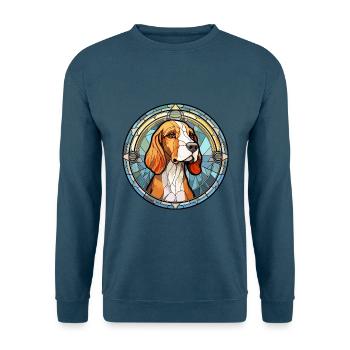 Österreichische Brandlbracke Hunderasse Buntglas Colo - Unisex Pullover - Indigoblau - Vorne