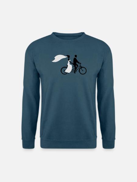 Hochzeit Fahrrad/Tandem - Unisex Pullover - Indigoblau
