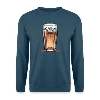 Cola-Glas - Unisex Pullover - Indigoblau - Vorne