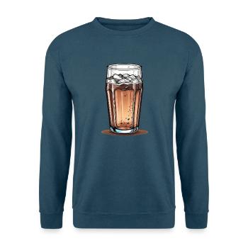 Cola-Glas - Unisex Pullover - Indigoblau - Vorne