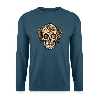 Calavera Sugar Skull - Unisex Pullover - Indigoblau - Vorne