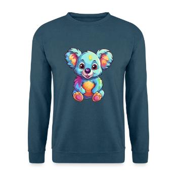 Koala Buntes Aquarell Cartoon Kawaii Tier - Unisex Pullover - Indigoblau - Vorne
