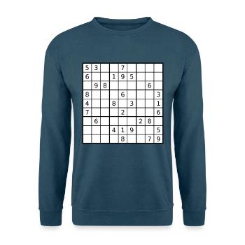 Raffiniertes Sudoku Zahlenlogik - Unisex Pullover - Indigoblau - Vorne