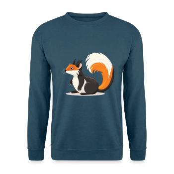 Stinktier buntes Aquarell Cartoon Kawaii Tier - Unisex Pullover - Indigoblau - Vorne