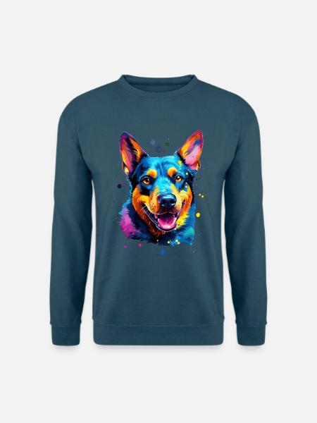 bunter Australian Cattle Dog - bunte Hunde - Unisex Pullover - Indigoblau