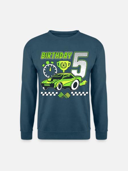 5. Geburtstag Rennwagen 5 Jahre alt Rennfahrer - Unisex Pullover - Indigoblau