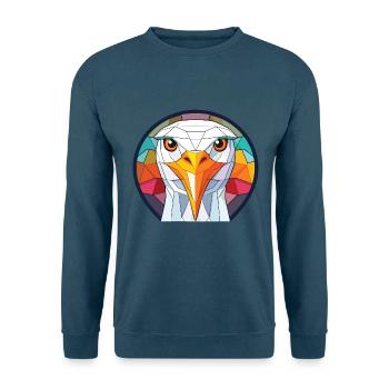 Möwe bunte Aquarell-Tier-Illustration - Unisex Pullover - Indigoblau - Vorne