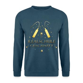 Realschule geschafft Realschulabschluss - Unisex Pullover - Indigoblau - Vorne
