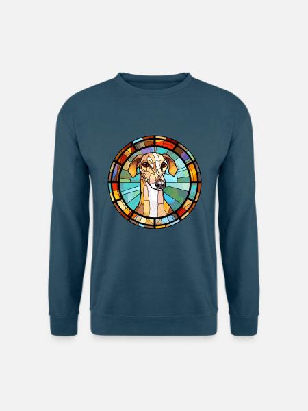 Galgo Español Hunderasse Buntes Glas Bunt Wat - Unisex Pullover - Indigoblau