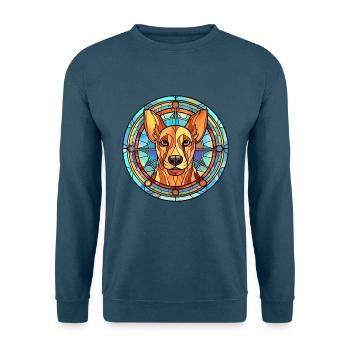 Indische Paria-Hunderasse Buntes Glas Wat - Unisex Pullover - Indigoblau - Vorne