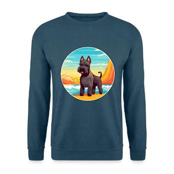 schottischer terrier hunderasse cartoon kawaii clipart - Unisex Pullover - Indigoblau - Vorne