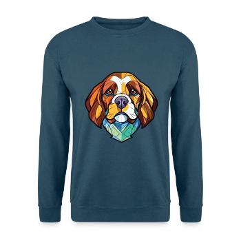 Brikett Griffon Vendeen Hunderasse Aquarellglas - Unisex Pullover - Indigoblau - Vorne