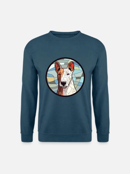 Bullterrier Hund Bunte Karikatur Ka - Unisex Pullover - Indigoblau