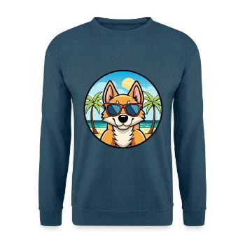 Chilenische Foxterrier Hunderasse Cartoon Sonnenbrille - Unisex Pullover - Indigoblau - Vorne