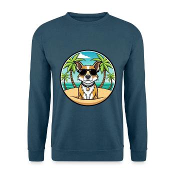 Braque Auvergne Hunderasse Cartoon Sonnenbrille Strand - Unisex Pullover - Indigoblau - Vorne