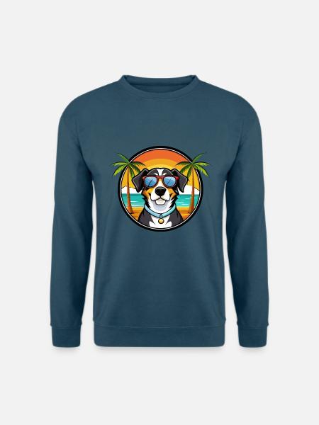 Entlebucher Sennenhund Rasse Cartoon Sonnenbrille - Unisex Pullover - Indigoblau