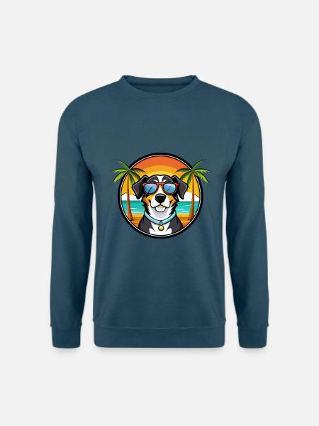 Entlebucher Sennenhund Rasse Cartoon Sonnenbrille - Unisex Pullover - Indigoblau