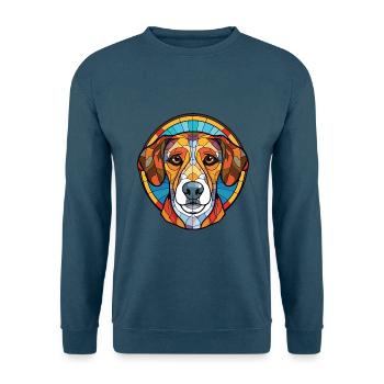 Perro de Pastor mallorquinische Hunderasse Aquarell - Unisex Pullover - Indigoblau - Vorne