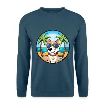 Ariege Pointer Hund Rasse Cartoon Sonnenbrille Strand - Unisex Pullover - Indigoblau - Vorne