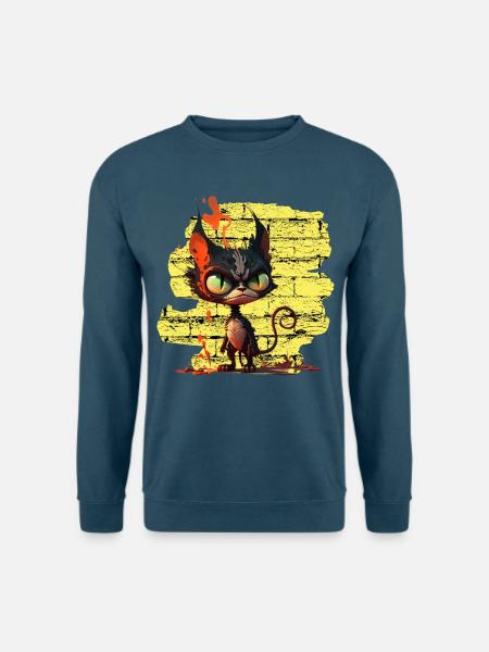 Lustige Katze - Unisex Pullover - Indigoblau