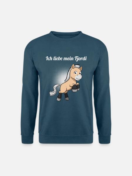 Ich liebe mein Fjordi Norweger Pferd Fjordpferd - Unisex Pullover - Indigoblau