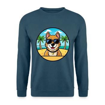Alano Español Hunderasse Cartoon Sonnenbrille Strand - Unisex Pullover - Indigoblau - Vorne