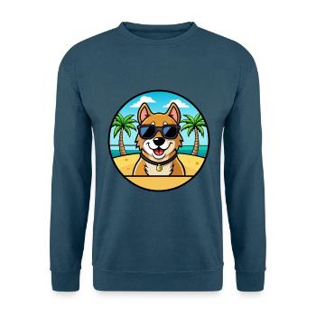 Alano Español Hunderasse Cartoon Sonnenbrille Strand - Unisex Pullover - Indigoblau - Vorne
