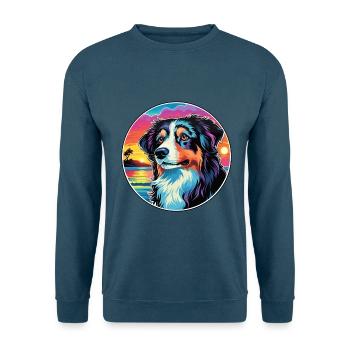 Karpaten-Schäferhund-Rasse Bunte Karikatur Wat - Unisex Pullover - Indigoblau - Vorne