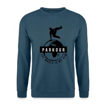 Furchtloser Parkour Stadtakrobat - Unisex Pullover - Indigoblau - Vorne