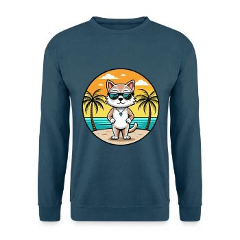 Burmilla Cat Breed Cartoon Lunettes de soleil Beach - Sweat-shirt Unisexe - bleu indigo - Devant