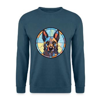 Belgischer Schäferhund Groenendael Hunderasse Aquarell - Unisex Pullover - Indigoblau - Vorne