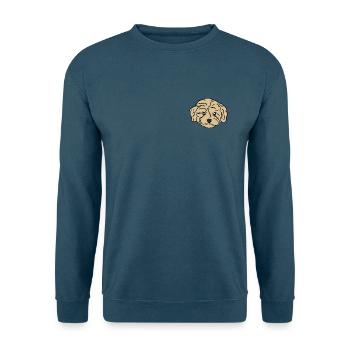 Doodle Puppy - Unisex Pullover - Indigoblau - Vorne
