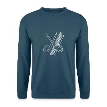 Haarschnitt Coiffeur Geschenkidee Haare schneiden - Unisex Pullover - Indigoblau - Vorne