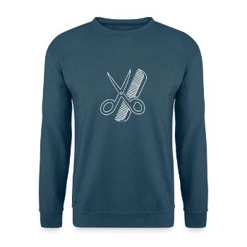Haarschnitt Coiffeur Geschenkidee Haare schneiden - Unisex Pullover - Indigoblau - Vorne