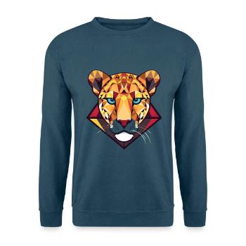 Gepard bunte Aquarell-Tier-Illustration - Unisex Pullover - Indigoblau - Vorne