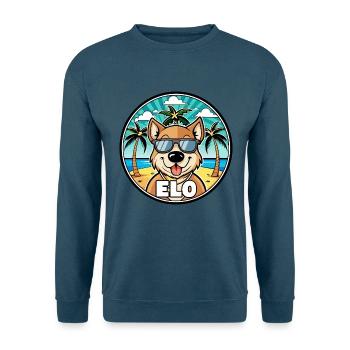Längerer Spitzname Hund Rasse Cartoon Sonnenbrille Strand - Unisex Pullover - Indigoblau - Vorne