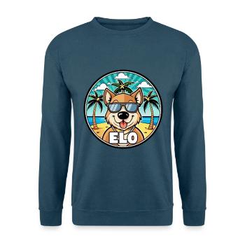 Längerer Spitzname Hund Rasse Cartoon Sonnenbrille Strand - Unisex Pullover - Indigoblau - Vorne