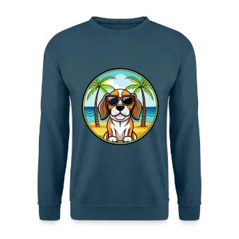 Beagle Harrier Hunderasse Cartoon Sonnenbrille Strand - Unisex Pullover - Indigoblau - Vorne