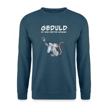 Geduld ist mein zweiter Vorname - Unisex Pullover - Indigoblau - Vorne