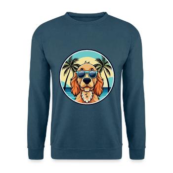 Englischer Cocker Spaniel Hunderasse Cartoon Beach - Unisex Pullover - Indigoblau - Vorne