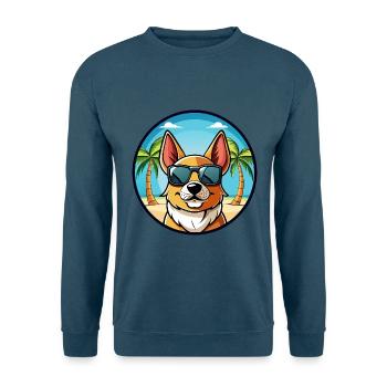 Combai Hunderasse Cartoon Sonnenbrille Strand - Unisex Pullover - Indigoblau - Vorne