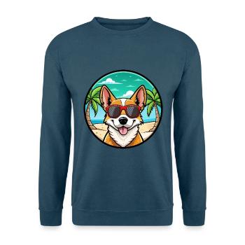 Portugiesische Podengo Hunderasse Cartoon Sonnenbrille - Unisex Pullover - Indigoblau - Vorne