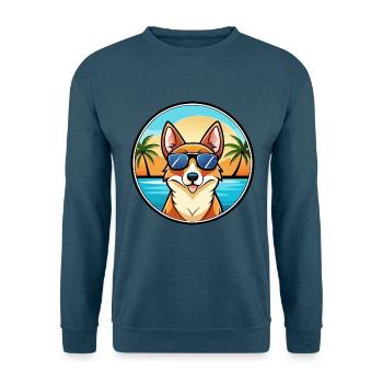 Norwegische Lundehund Hunderasse Cartoon Sonnenbrille - Unisex Pullover - Indigoblau - Vorne