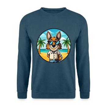 Hase Indischer Hund Rasse Cartoon Sonnenbrille Strand - Unisex Pullover - Indigoblau - Vorne