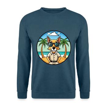 Lunettes de soleil Braque Saint Germain Dog Breed Cartoon - Sweat-shirt Unisexe - bleu indigo - Devant