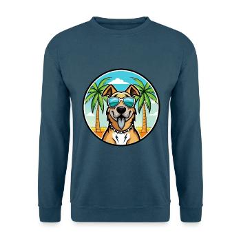 Lunettes de soleil de race de chien de berger d’Anatolie - Sweat-shirt Unisexe - bleu indigo - Devant