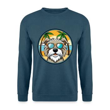 Lowchen Hunderasse Cartoon Sonnenbrille Strand - Unisex Pullover - Indigoblau - Vorne