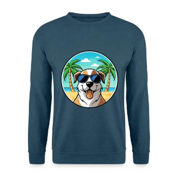 Lunettes de soleil de race de chien de berger d’Anatolie - Sweat-shirt Unisexe - bleu indigo - Devant